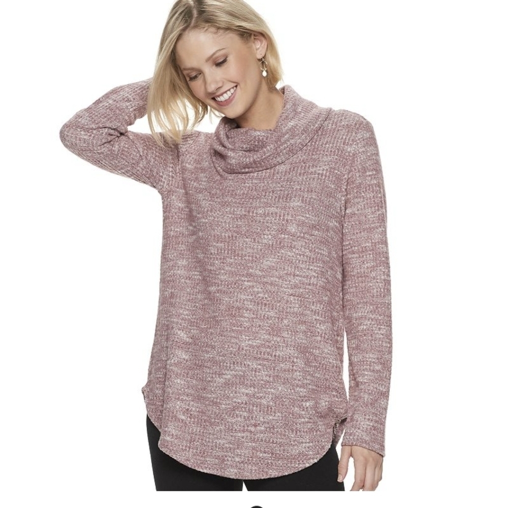 Buy1 Get1 Free Tops ! Sonoma Goods For Life® Supersoft Waffle Cowl Tunic Top
